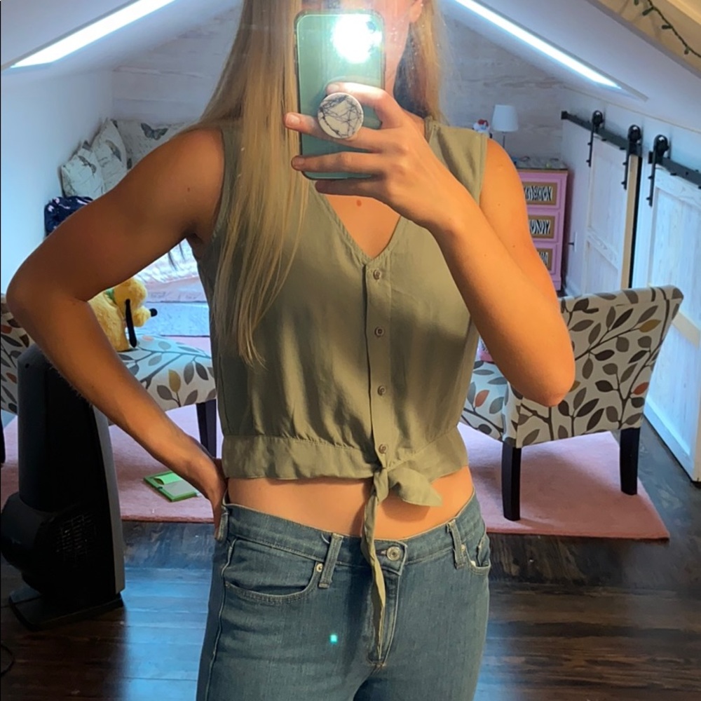 Button up tank top